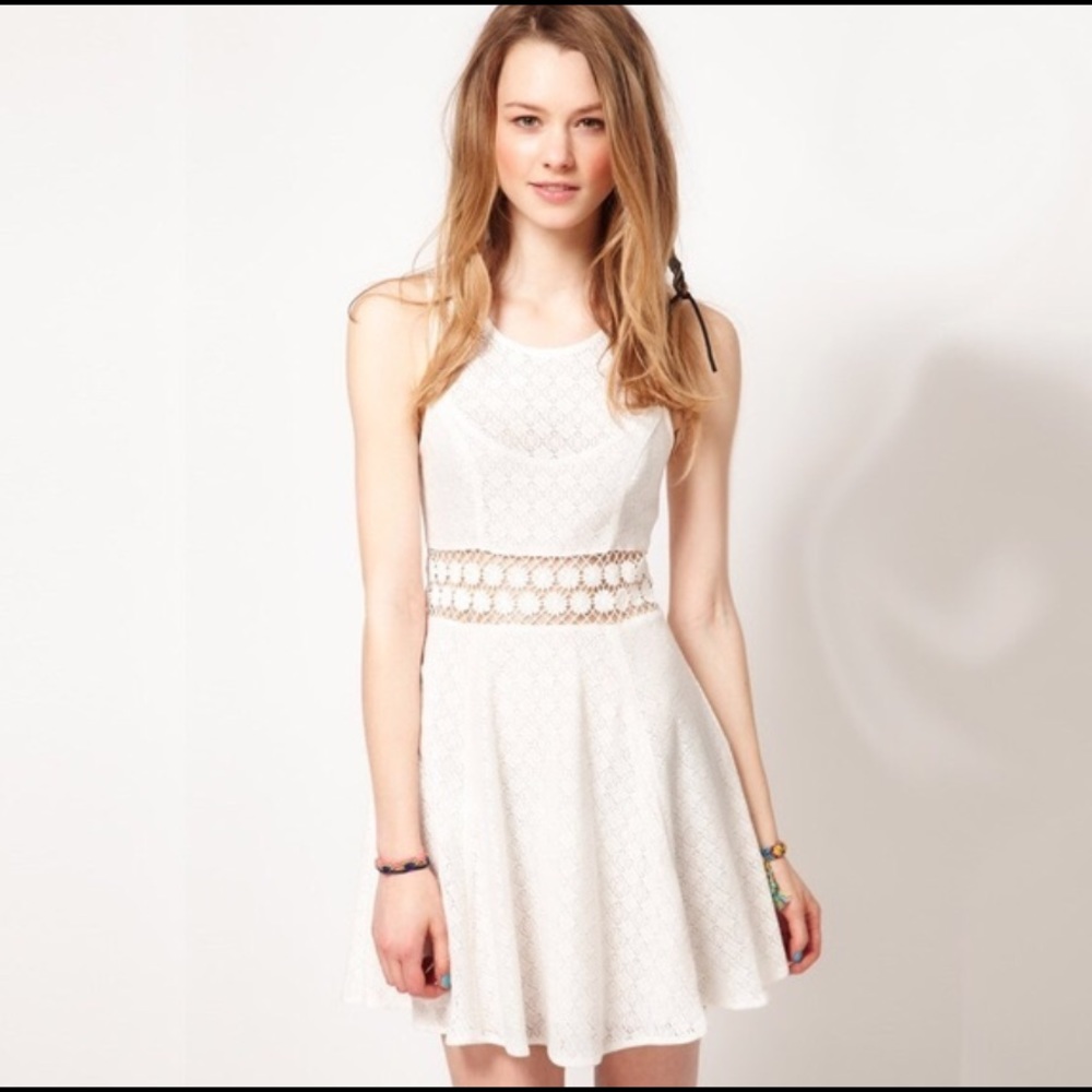 Free People White Flower Dress